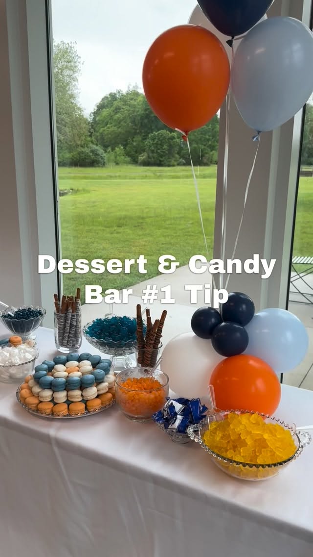 More graduation details. This time the dessert and candy bar table. My tip: bigger isn’t always better 😉
